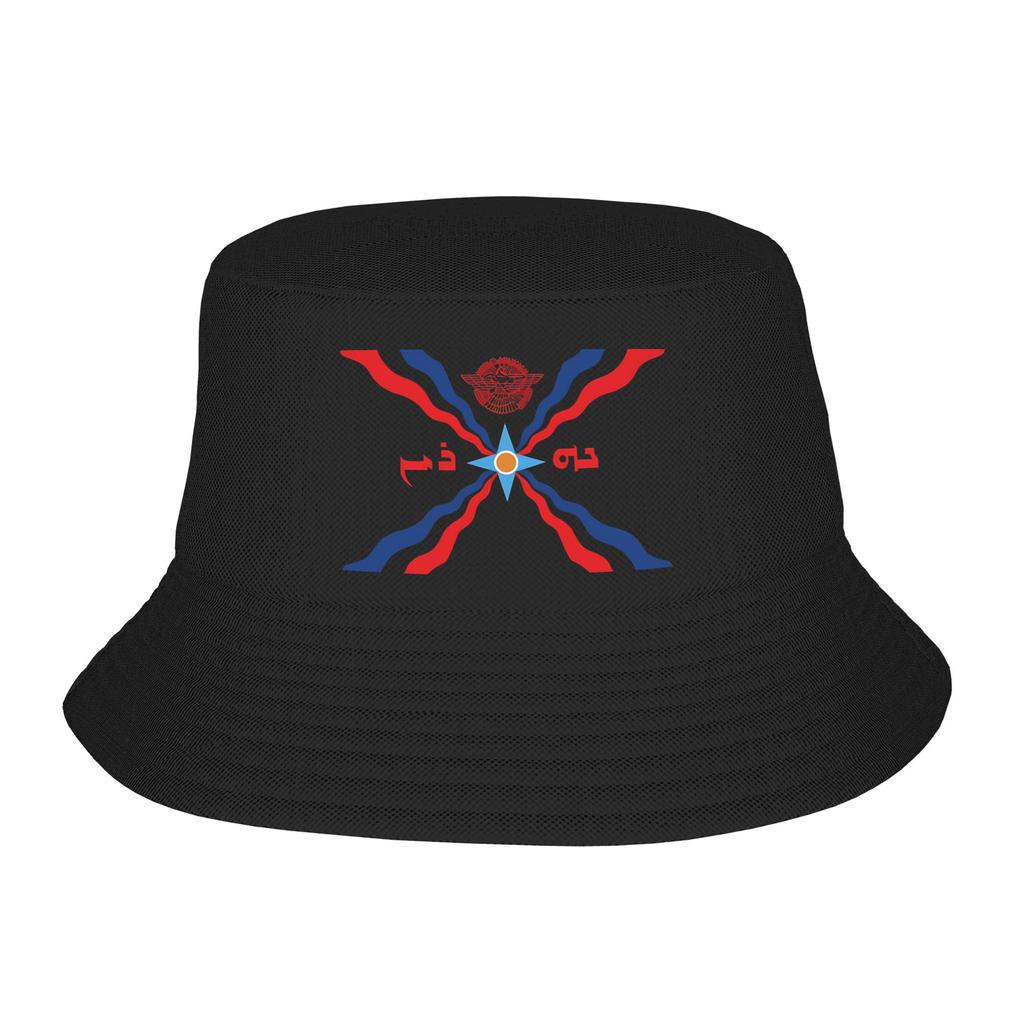 Assyrian Bucket Hat Summer Retro FisherUnisex Hats For Women Portable Travel Hiking Caps Hip Hop Printed Sun Hats