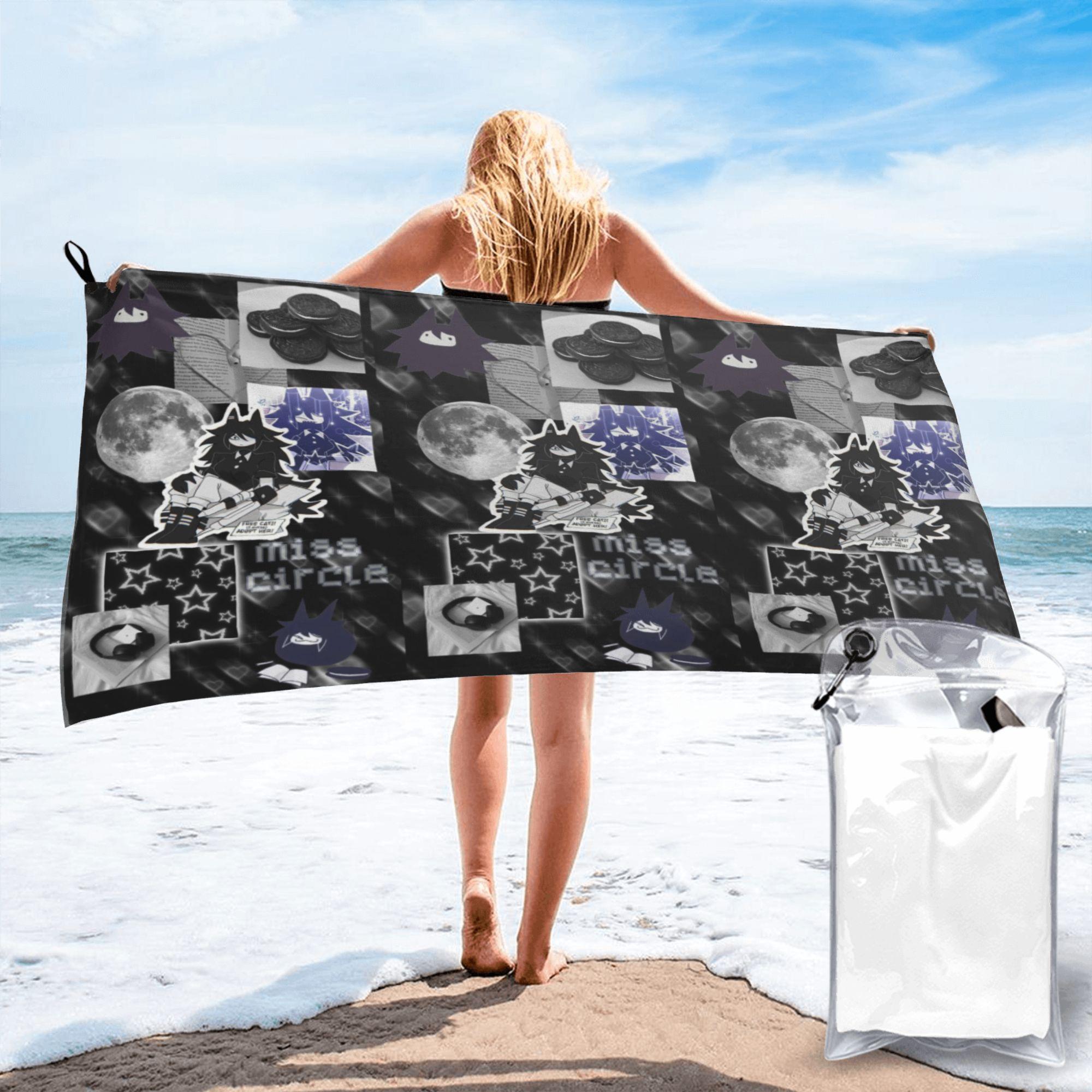 

Miss circle Game Beach Towel Soft Microfiber Quick Dry Absorbent Quick Towels For Bath W30*H60(CM)