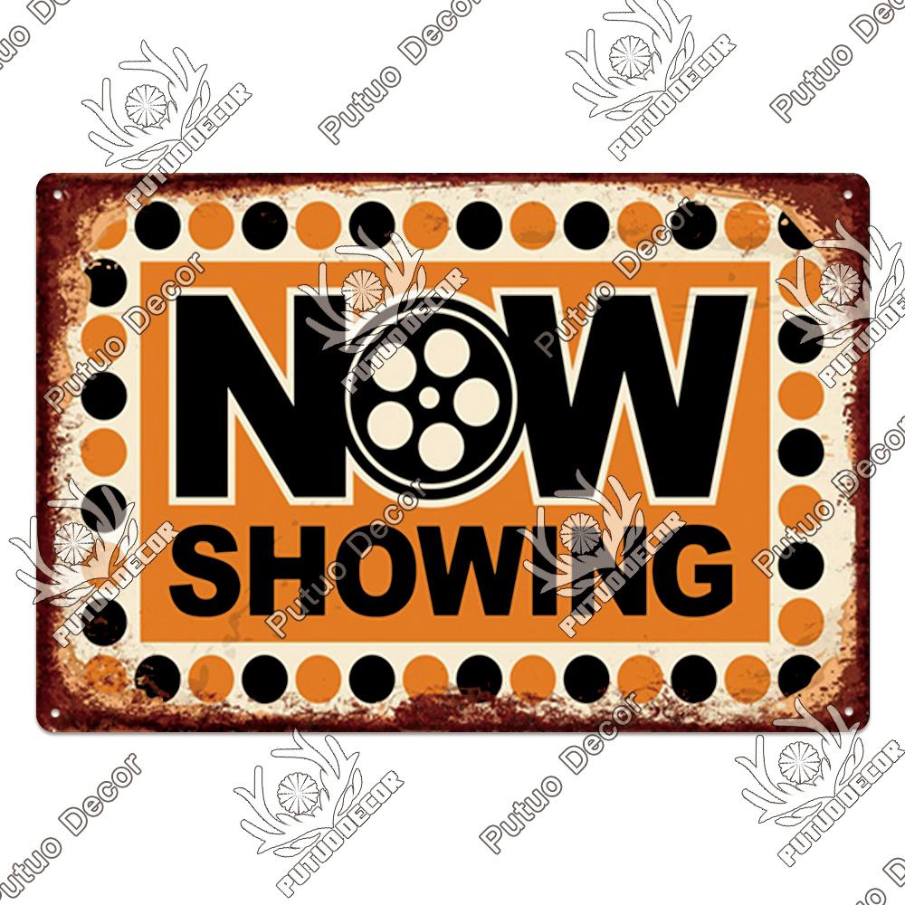 Decor Cinema Vintage Metal Plaque Metal Sign Tin Sign Iron Poster for Movie Theater Club Living Room Home Wall Decor