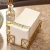 25Pcs Vintage Table Tissue Gold/Silver Printing Hand Towel Elegant Disposable Table Napkin  Banquet