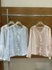 1116 Summer New Women's Crew Neck Japanese Ramie Shirt Loose Shirt Top Cardigan Art Ramie Lace