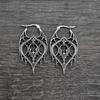 Gothic Chandelier Hoops Earrings for Women Metal Hollow Pendant Carved Court Earrings Goth Jewelry Gift