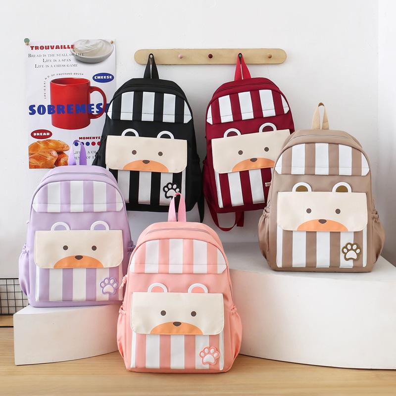 Primary School Students' Children's School Bag New Style Nylon Primary and Secondary School Backpack Three Piece Set Large Capacity Backpack