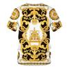 Summer Fashion New Yellow Crown Printed Men's T-shirt Street Harajuku Comfortable Plus Size Round Neck Short Sleeve Top