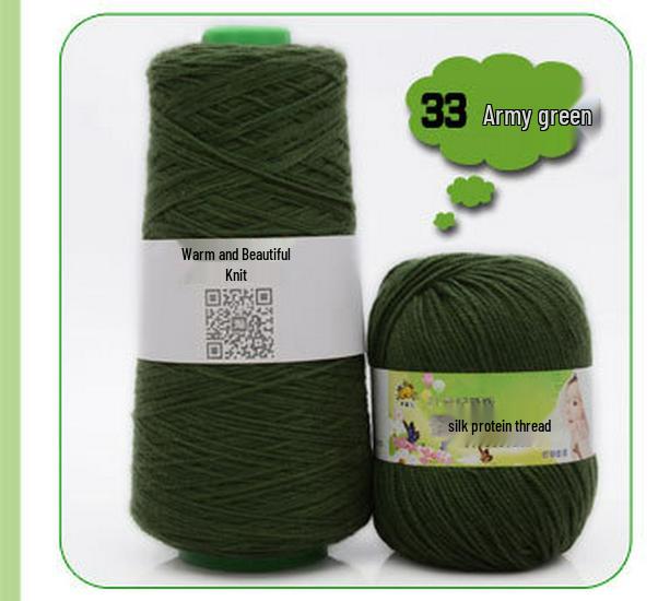 Filato di Cotone al Latte con Proteine della Seta per Maglieria e Uncinetto per Sciarpa per Neonato