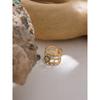 Yhpup Türkischer Teufelsauge Perlenring Neuer Edelstahl Goldener Verstellbarer Fingerring Schmuck für Frauen Bijoux Femme Geschenk