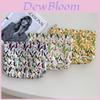 Floral Ins Style Canvas Tulip Cosmetic Bag Skincare Organizer Travel Wash Bag Inner Bag Street Fashion Yellow