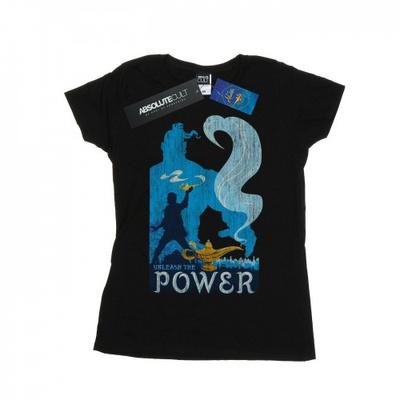 Womens/Ladies Aladdin Movie Unleash The Power Cotton T-Shirt