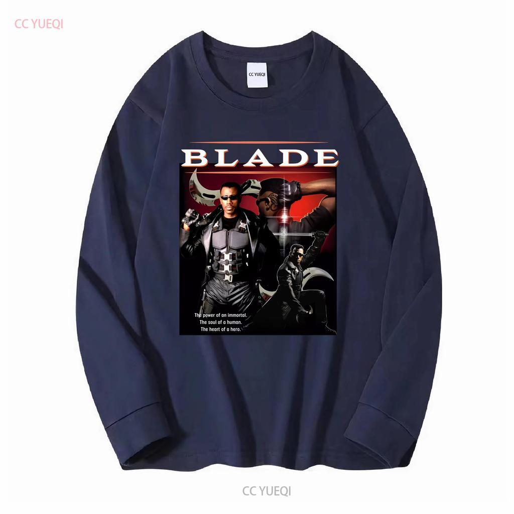 Blade Wesley Snipes Vampire Horror Movie T Shirt Vintage Washed Stylish Unisex Fashion Slightly Streetwear Graphic