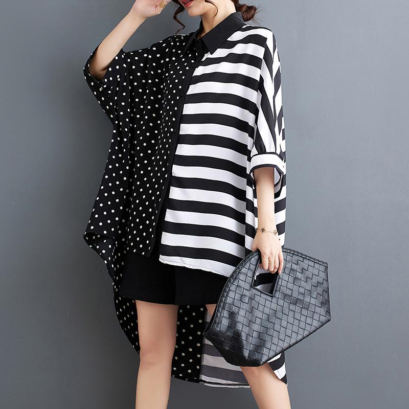 Plus Size Vintage Stripe New In Dresses for Women Casual Loose Summer Shirt Dress