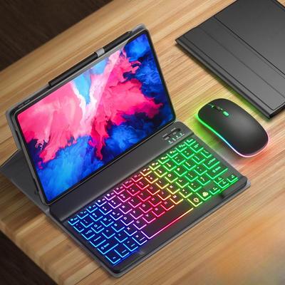 Bluetooth-tangentbord för Xiaomi Pad 5/6 Pro Redmi Pad SE Tablet-fodral Lädertangentbord Musskydd för Redmi Pad 10.6 2022