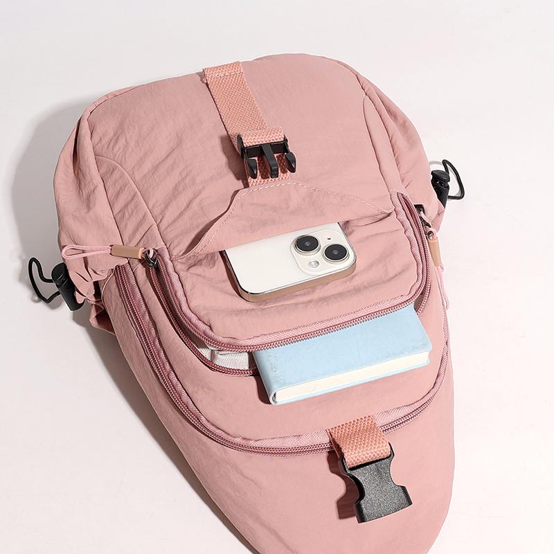 Chest Bag Women's Multifunctional Shoulder Crossbody Bag Lightweight Water-repellent Nylon Bag