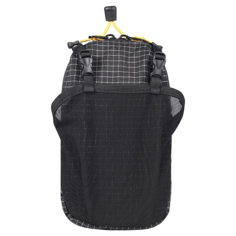 Outdoor Shoulder Strap Mesh Water Bottle Pouches With Double Storage Compartments For Hiking Cycling Small Items Carry