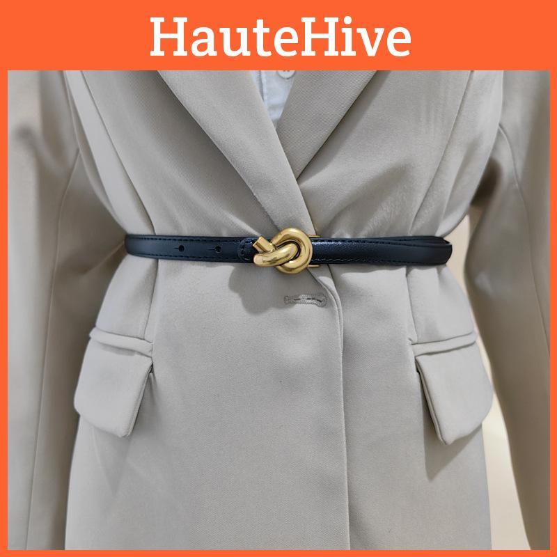 Leather Handmade Waist Belt For Women With Alloy Fastener For Trendy Casual Wear