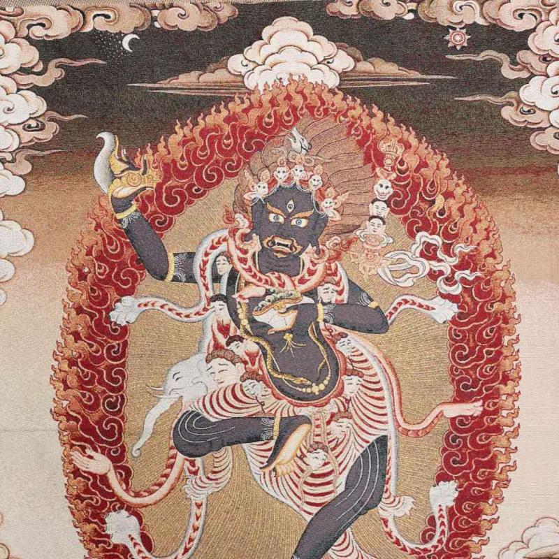 36" Tibet Tibetan Cloth Silk Rulai Tara Troma Nagmo Goddess Tangka Thangka Mural