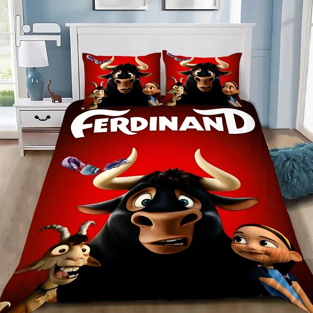 Exquisite 3D F-Ferdinand Wallpaper Cartoon Bull Digital Printing Bedding Set Duvet Cover Comforter Bed Girl Boys Gift