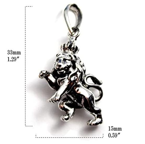 [goodvibrations] Good Vibrations Rasta Ethiopia Lion Pendant Top Sterling Silver 925