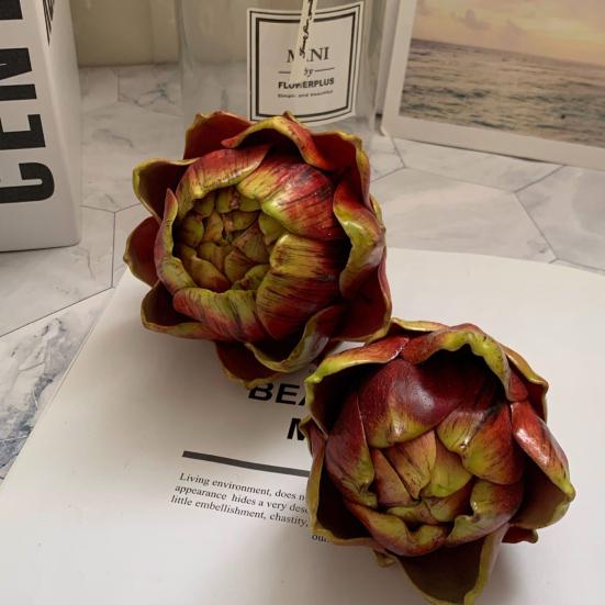 Artificial Artichoke Decoration Realistic Fake Vegetables Fruits Faux Artichoke Bowl Filler for Kitchen Home