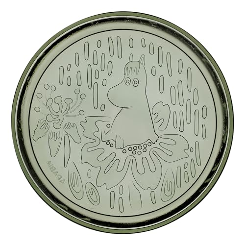 [Officially Imported] Moomin by ARABIA Glassware Collection Plate, 15.5cm, Pine Green, Moomin Tableware, Arabia, 1070993