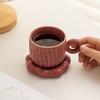 Niche Retro Coffee Cups and Plates Creative Afternoon Tea Cups Breakfast  Hanging Ear Coffee Latte Art Cups and Plates
