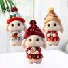 Festive Bunny Hanging Decor Christmas Wooden Ornament, 2D Flat Rabbit with Santa Cute Animal Tree Ornaments Hat, Holiday Pendant for Wreath Door, Home