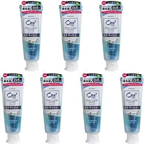 Aura Two Stain Clear Paste Natural Mint 130g 7 pieces