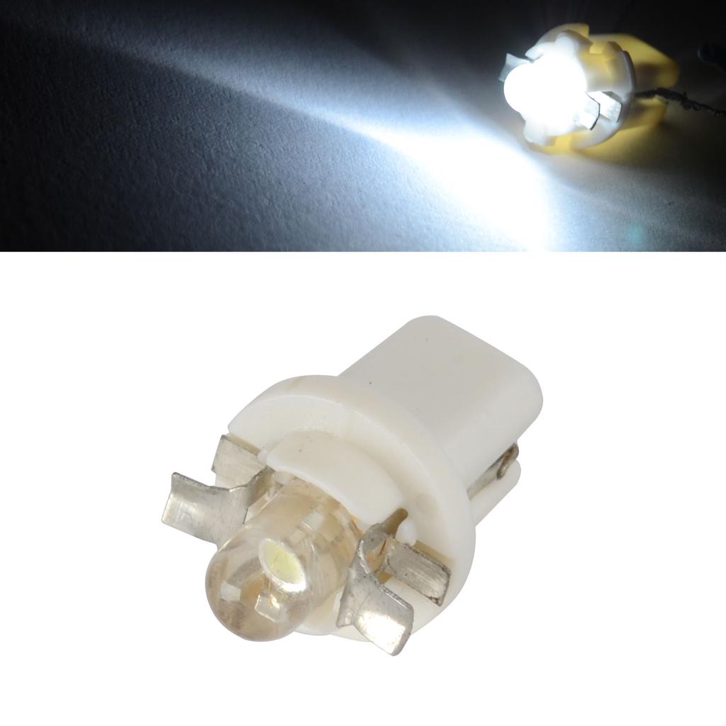 12V Biała T5 B8.5D 1SMD LED Wewnętrzna Kopuła Panel Deski Rozdzielczej Światło Boczne Żarówka