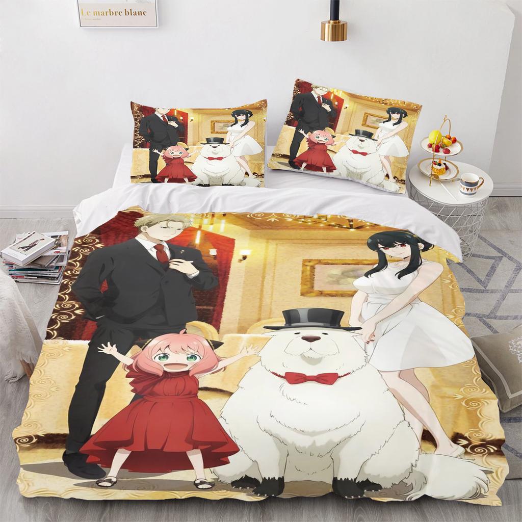 SPY×FAMILY Anime Home Bedroom Comforte Nordic polyester material suitable for children and adults 3-piece set
