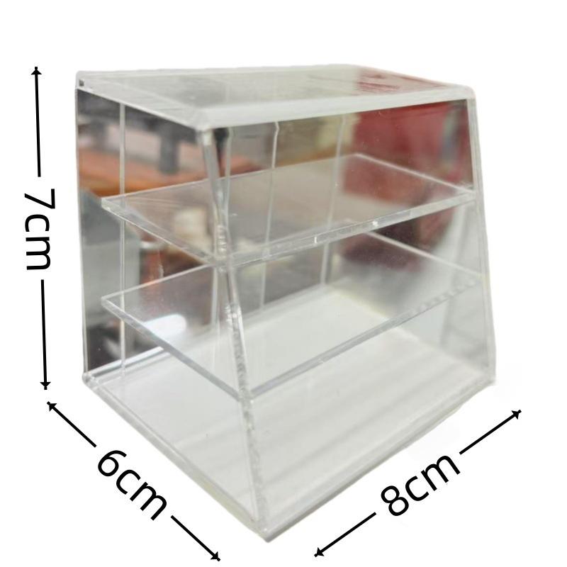 

1 Набор Кукольный домик Миниатюрная Симуляция Стойка для приготовления картофеля фри Прозрачная Штабелируемая Полка Настольный Шкаф Кухонные аксессуары