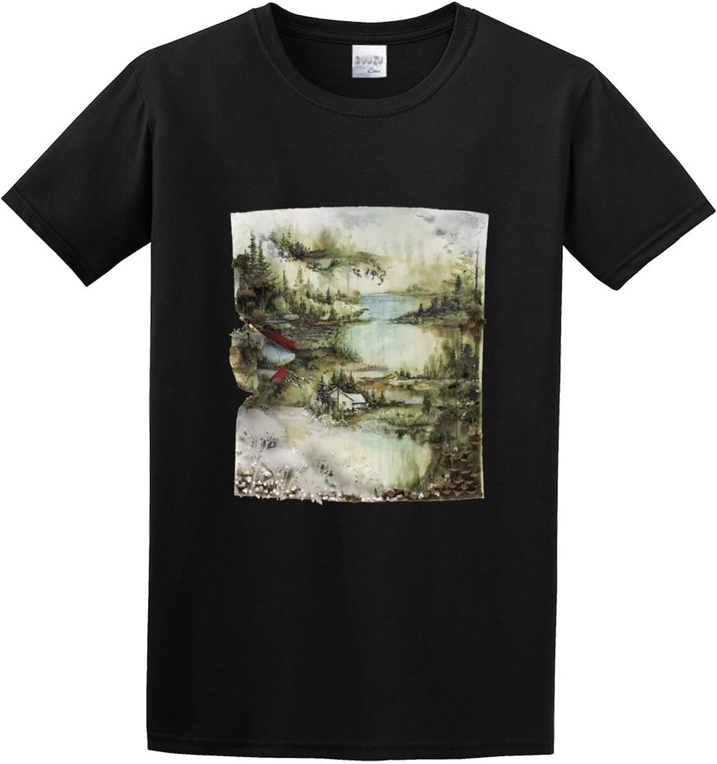 Bon Iver Album Graphic T-Shirt Black Men s Tee XL чёрный