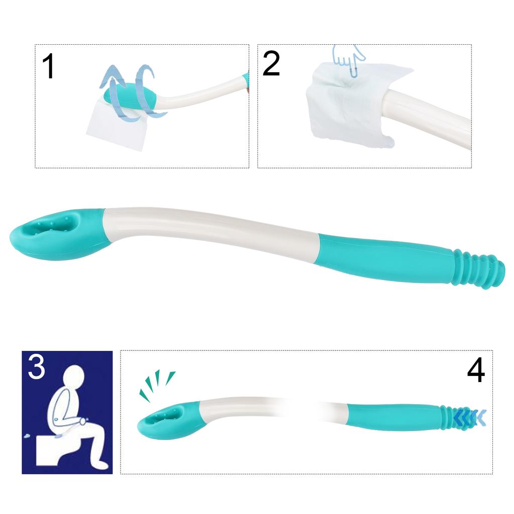 Toilettenpapier Wischhilfe Silikon Lange Reichweite Komfort Eingeschränkte Mobilität Ältere Selbsthilfe Wischer