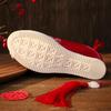 Vyšívané boty Nové boty Hanfu s třásněmi Starověký čínský styl 6 cm vnitřní látkové boty zvyšující výšku