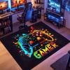 Gaming for Boys Room Gamer Casual Carpet with Controller Design Rug for Game Room Bedroom Decor Non-slip Machine Washab Mat