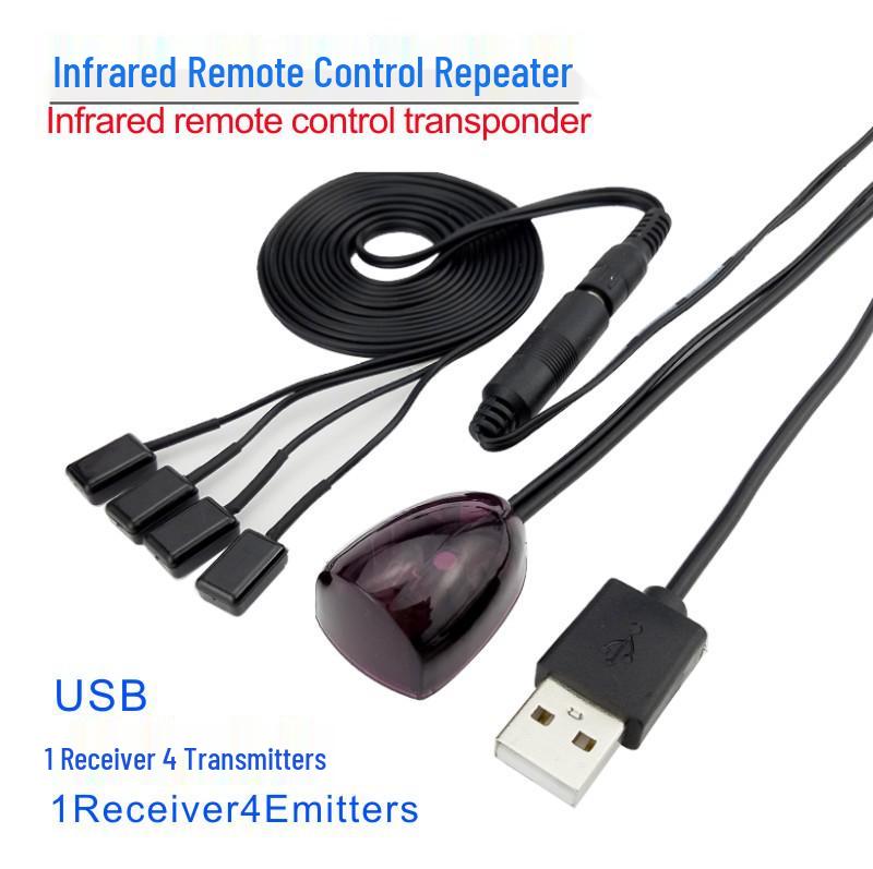Smart Infrared Remote Control Repeater: Control Multiple Devices with 1 Receiver & 1-4 Transmitters Yihuasheng