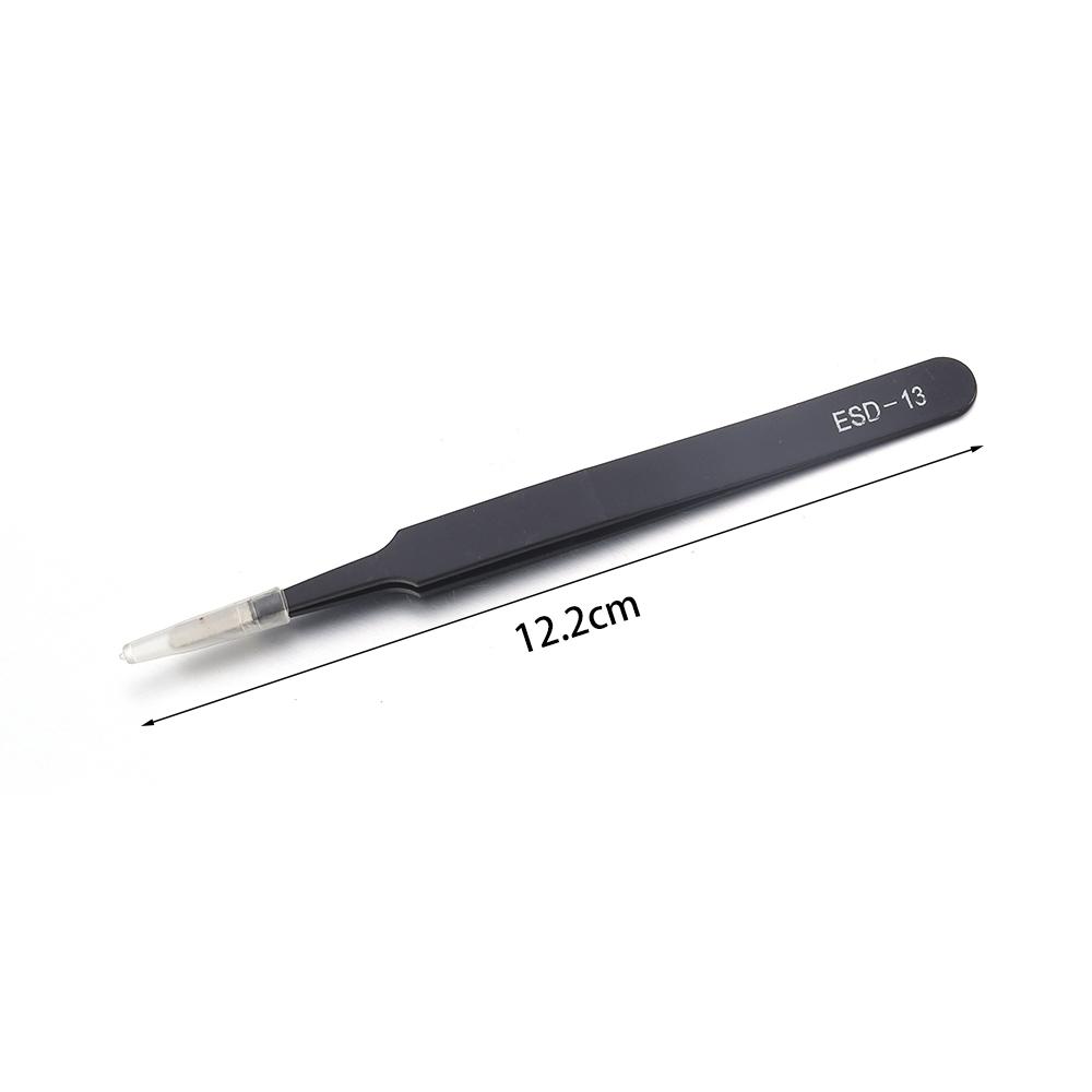 1 Pc Stainless Steel Black Tweezers Multi-size Curved Tips Tweezer for Jewelry Making Manicure Beading Pick-Up Tools Supplies
