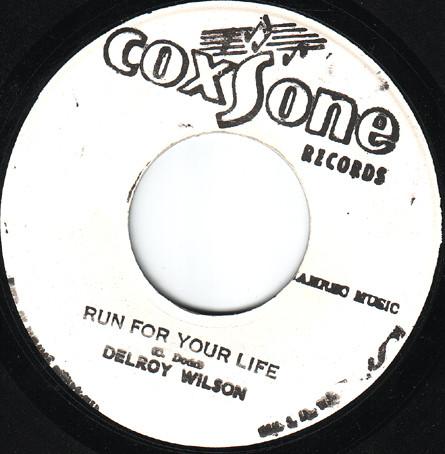 

7-дюймовая пластинка DELROY WILSON - Run For Your Life НЕТ Coxsone Records 1977 Ямайка Регги, Ска и Даб Б/у