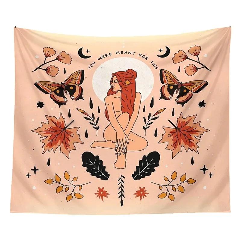 

Психоделическая бабочка подвесная ткань украшение на стену дома гобелен офис гостиная гобелен 100x75cm