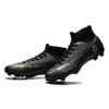 Football Shoes Large Size High Top Men'S Children'S Broken Nail Shoes Leather Surface Long Nail Glue Large Size Youth Sports Shoes