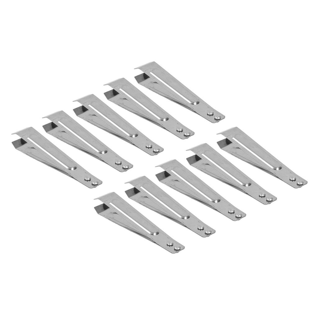 10 Stück Fischgrätenpinzetten Edelstahl Flache Spitze Haarpinzette Knoblauchschäler Haarzupfwerkzeug