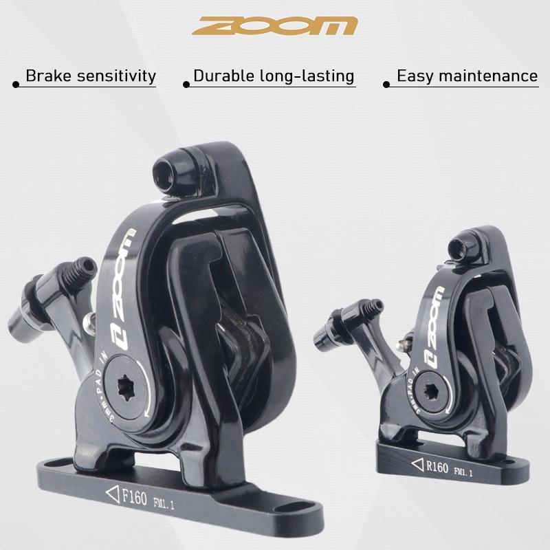 ZOOM DB700 Road Bike Brakes Mechanical Caliper Racing Bicycle Pushes Disc Brake Caliper Piston Line Pull For Rotor 140/160MM