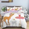 Cartoon Bedding Set For Kids Children Crib Danceing Girl Duvet Cover Set & Pillowcase Edredones Niños Princess Quilt Cover