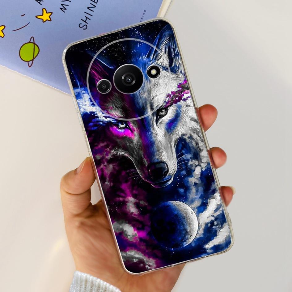 For Funda Xiaomi Redmi A3 Case 2024 Fashion Flower Transparent Silicone Soft TPU Phone Case For Xiomi Redmi A3 RedmiA3 4G Covers