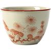 Grasswood Gray Glaze Hand-painted Jar Cup Retro Style Elegant Tea Cup Chinese Small Tea Cup Ceramic Kung Fu Tea Set