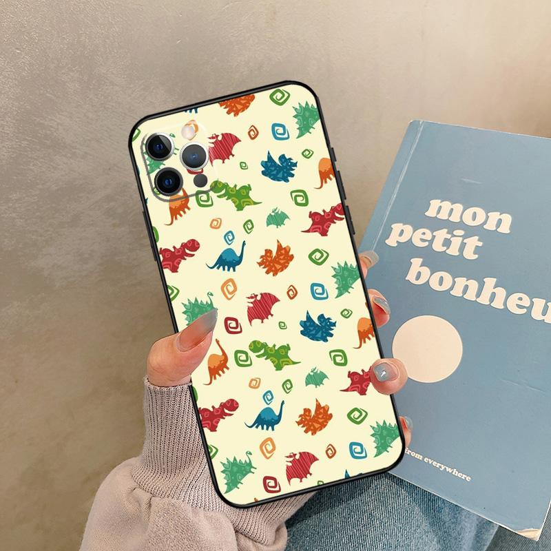 Skeleton Dinosaur Pattern Case For iPhone 17 Air 16 15 14 13 11 12 Pro Max 13 Mini XR 15 16 Plus 16e Back Cover Shell
