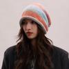 Gradient Color Bonnet Hat Large Size Drawstring Slouch Hat Fashion Beanies Skullies