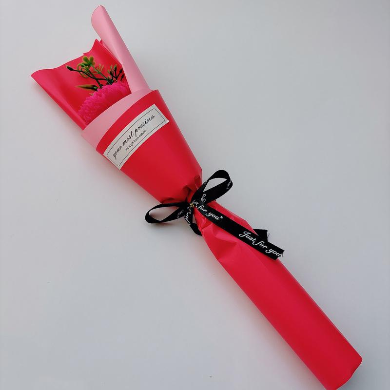 Qixi Valentine's Day Single Rose Soap Flower Bouquet Simulation Carnation Mother's Day Gift Teacher's Day