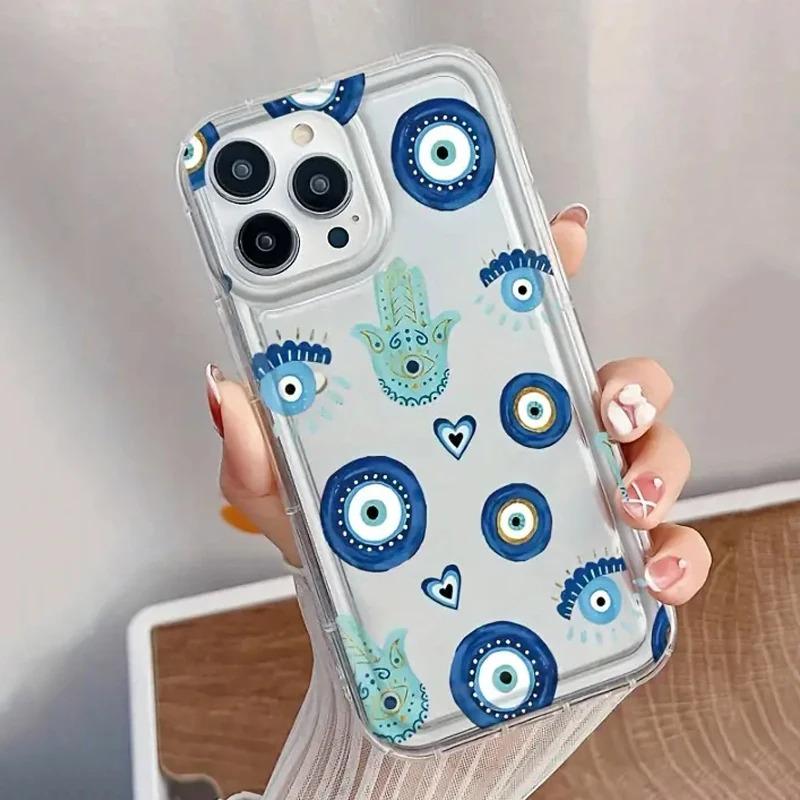 Fashion Lovely Eyes Clear Soft Silicone Case For iPhone 17 13 14 15 16 Pro Max 11 12 7 8 Plus X XR XS MAX Soft Shockproof Cover