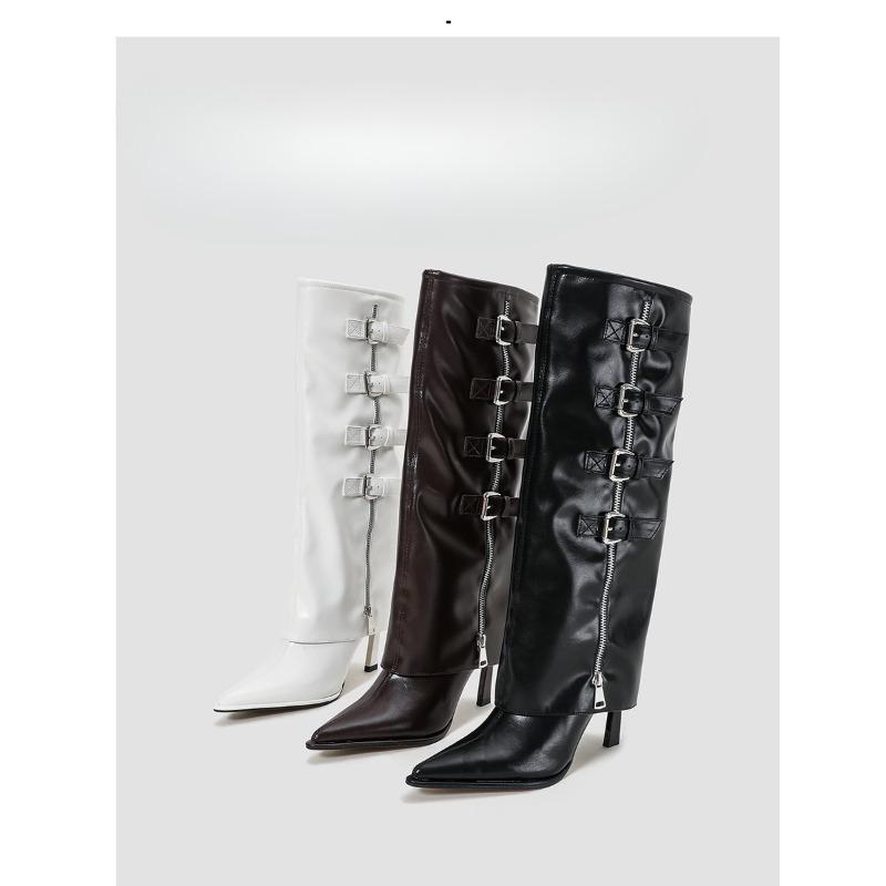 High Heels, Trouser Boots, New Women's Shoes with Belt Buckles, Niche Boots