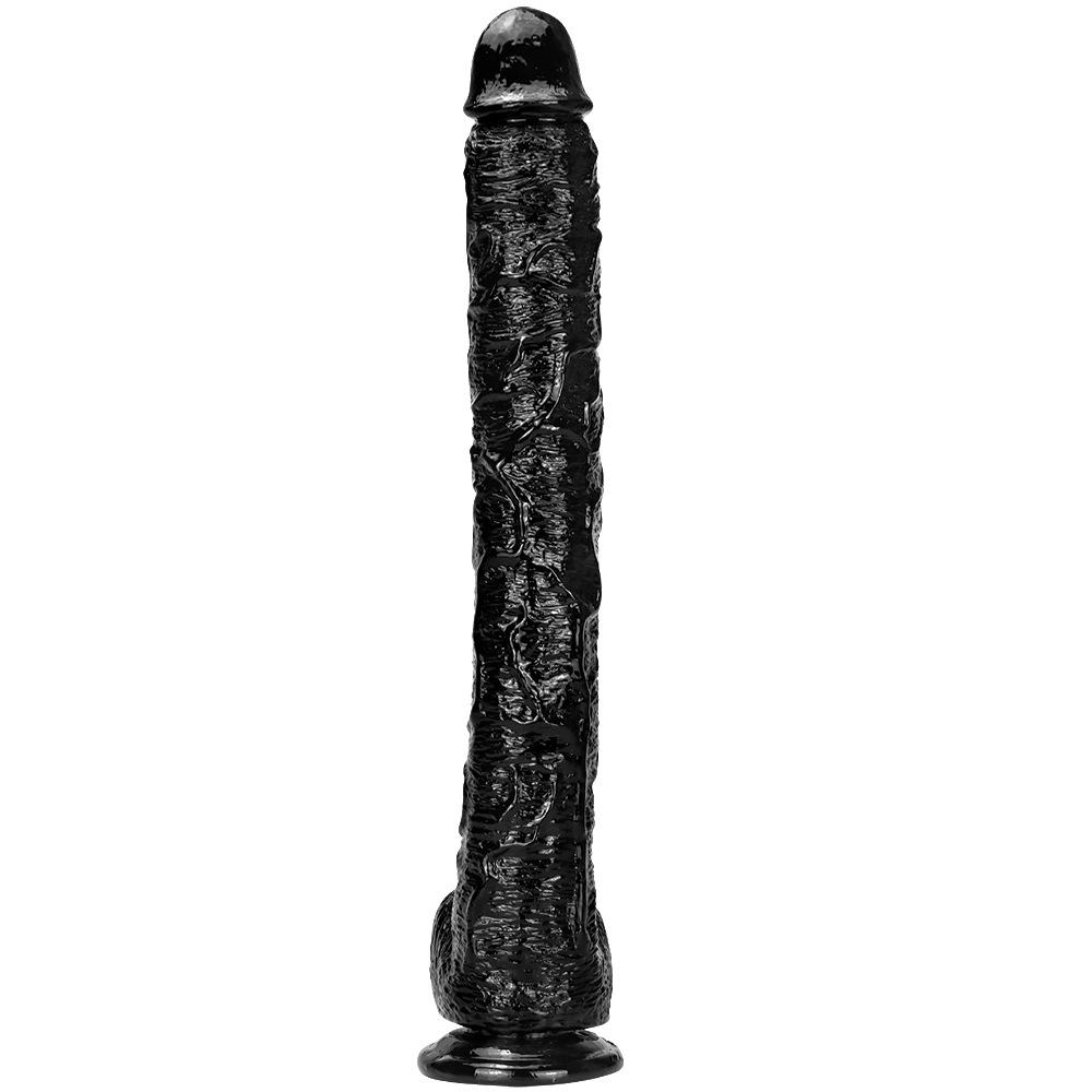 43cm  Large Black Penis  Adult Sex Toys Realistic Dick Fisting BDSM  Pegging Strapon PVC Anal Plug Slave Vibrator