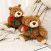 Rose Bear Teddy Bear Doll Plush Toy Hug Bear Doll Girl Company Soothing Doll
